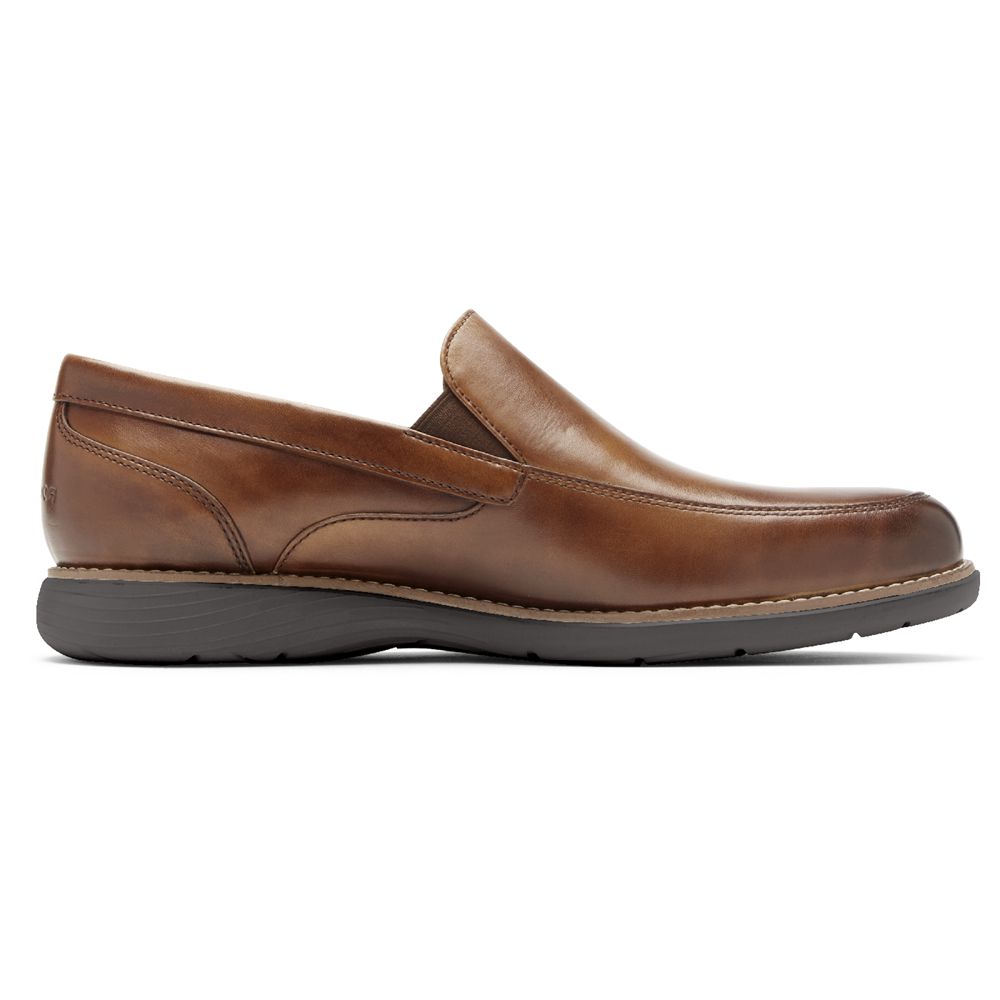 Rockport Canada Garett Venetian Slip-Ons - Mens Loafers Cognac (HKO261049)